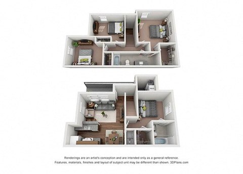 4 Bedroom Floor Plan at Lakecrest Village, Houston, TX 77078
